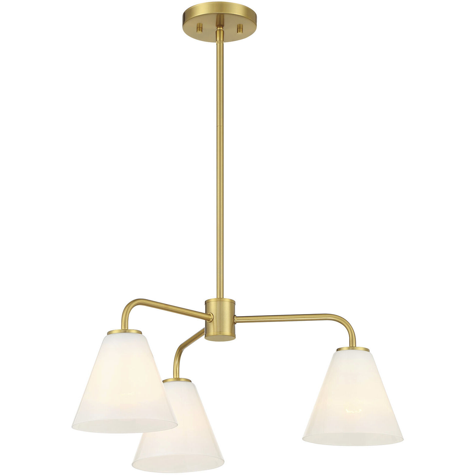 Blair 3 Light 24 inch Warm Brass Chandelier Ceiling Light